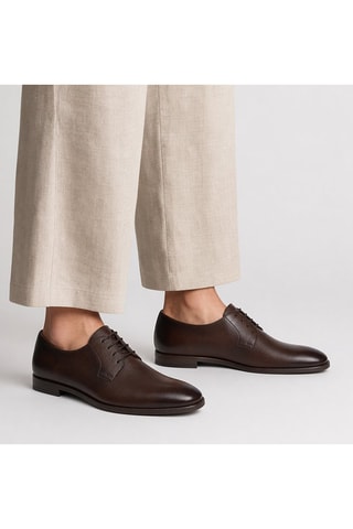 Derbys en cuir de cerf - Marron