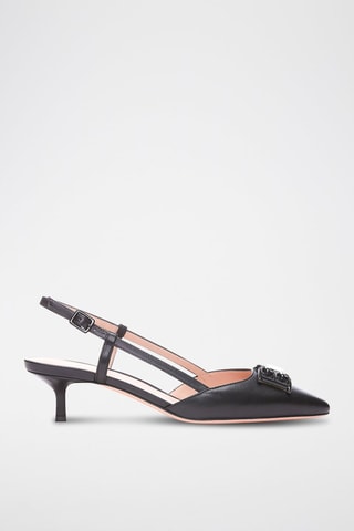 Escarpins en cuir de veau - Noir