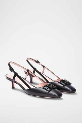 Escarpins en cuir de veau - Noir