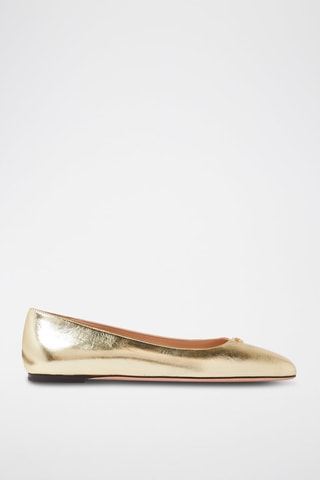 Ballerines en cuir de chèvre - Doré