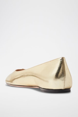 Ballerines en cuir de chèvre - Doré