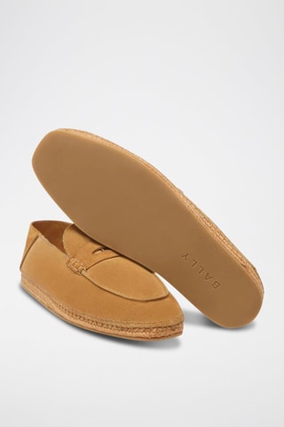 Espadrilles en cuir de veau nubuck - Orange