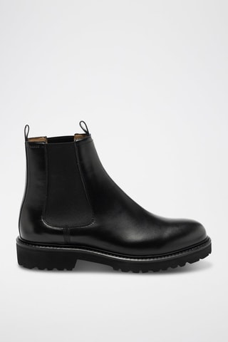 Bottines Chelsea en cuir de veau - Noir