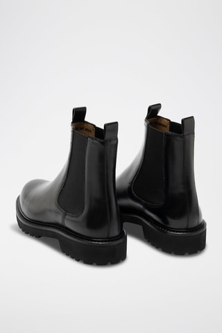 Bottines Chelsea en cuir de veau - Noir