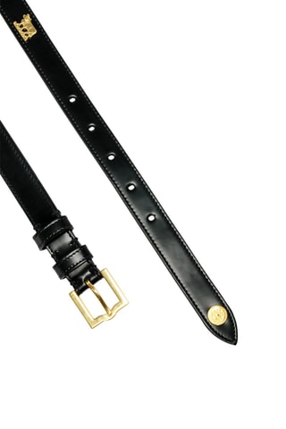 Ceinture en cuir de veau - Noir