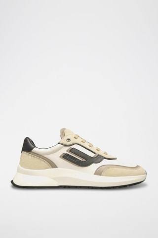 Baskets en cuir de veau nubuck - Blanc