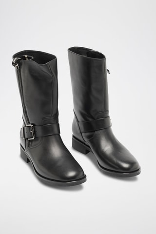 Bottines en cuir de veau - Noir