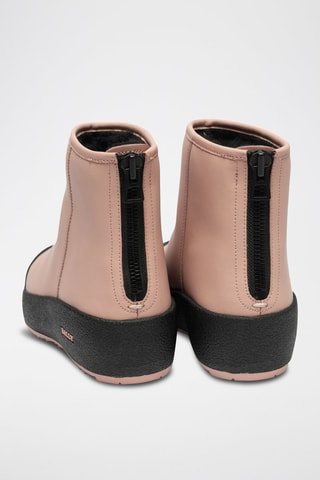 Bottines en cuir - Beige et noir