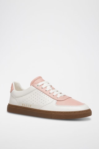 Baskets en cuir de veau - Rose et blanc