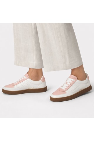 Baskets en cuir de veau - Rose et blanc