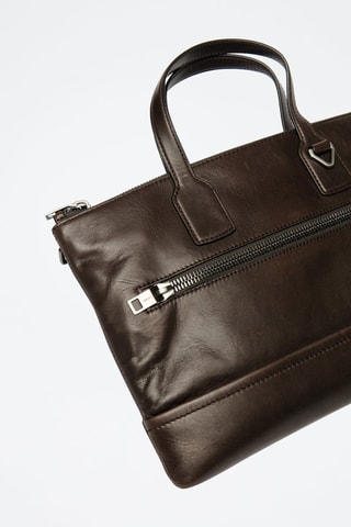 Porte-documents en cuir - Marron