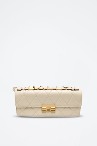 Sac bandoulière en cuir - Beige