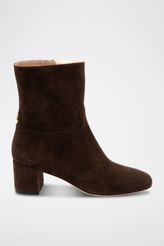 Bottines en cuir de chèvre - Marron foncé