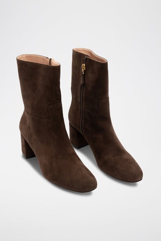 Bottines en cuir de chèvre - Marron foncé