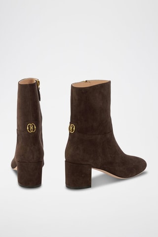 Bottines en cuir de chèvre - Marron foncé