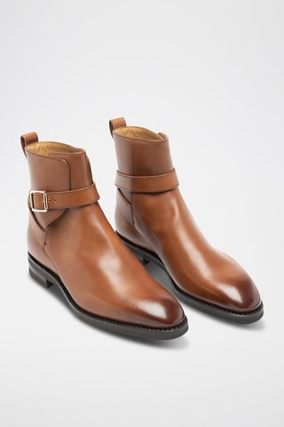 Boots en cuir de veau - Marron