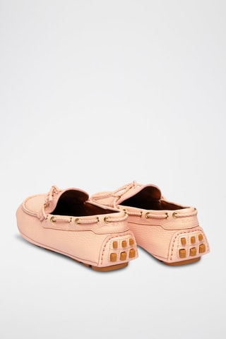 Chaussures bateau en cuir - Bleu