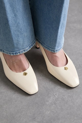 Escarpins en cuir de veau - Beige
