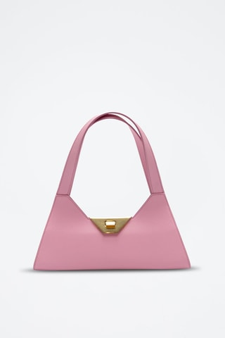 Sac porté épaule en cuir - Rose