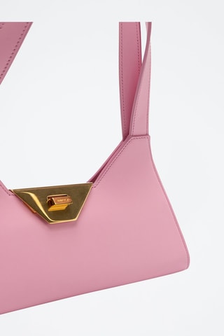 Sac porté épaule en cuir - Rose