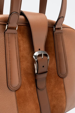 Sac porté épaule en cuir - Marron