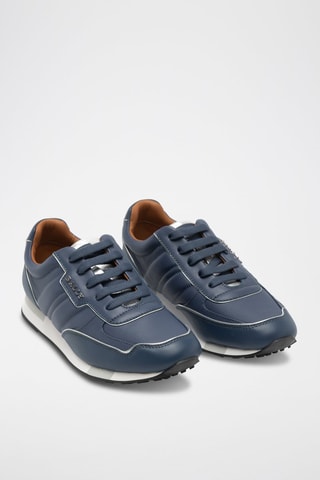 Baskets en cuir - Bleu