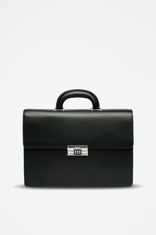 Porte-documents en cuir - Noir