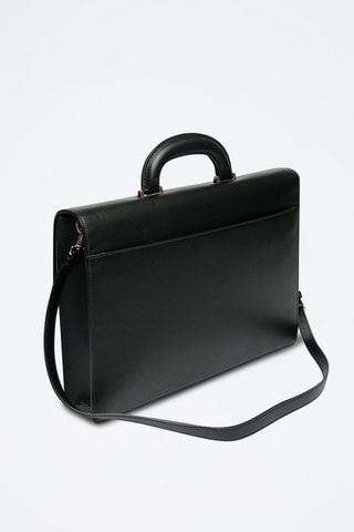 Porte-documents en cuir - Noir