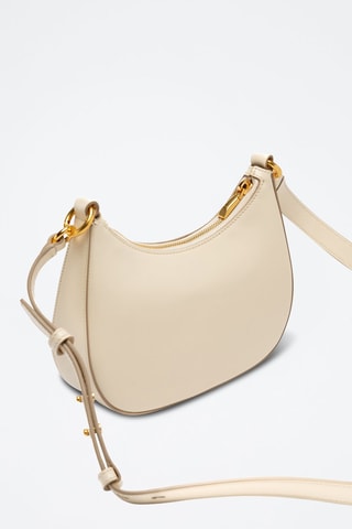 Sac bandoulière en cuir de veau - Beige