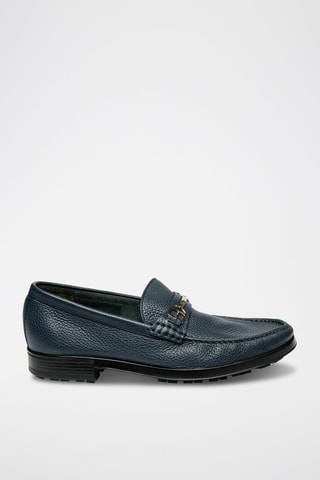 Mocassins en cuir - Bleu marine
