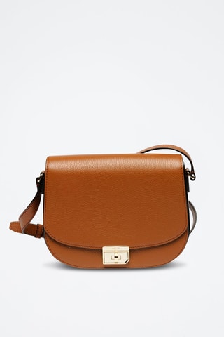 Sac bandoulière en cuir de veau - Orange