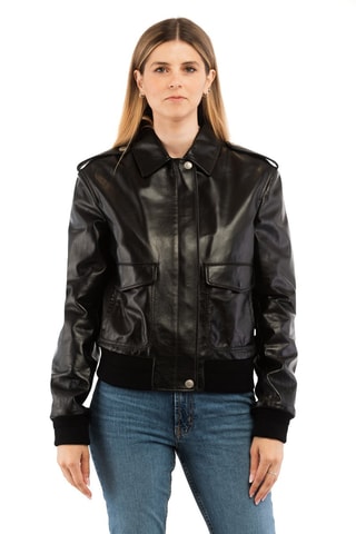 Veste en cuir - Noir