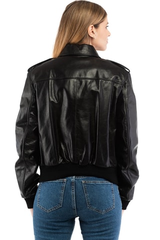 Veste en cuir - Noir