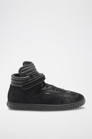Baskets montantes en cuir de veau - Noir