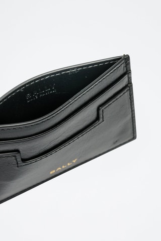 Porte-cartes en cuir - Noir, rouge et jaune