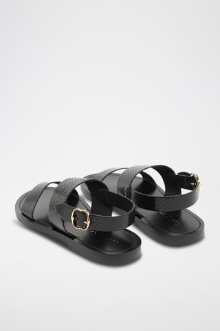 Sandales en cuir de chèvre - Noir