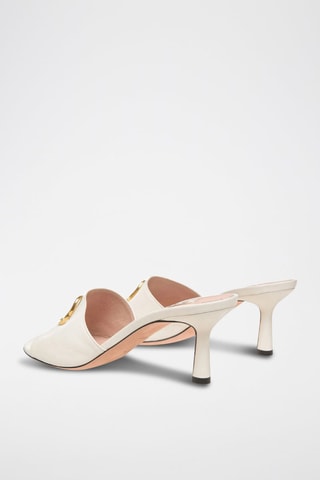 Mules à talons en cuir d’agneau - Beige