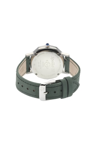 Orologio al quarzo in pelle, madreperla e diamanti Spello 2