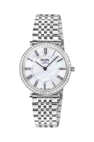 Orologio al quarzo in acciaio - Argentato e bianco