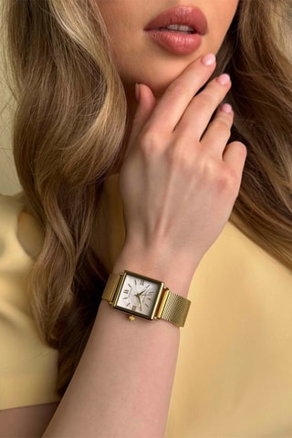 Orologio al quarzo in acciaio Mireille - Dorato