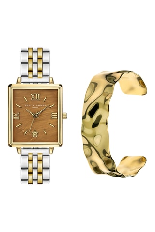 Cofanetto orologio al quarzo e bracciale bangle Boracay