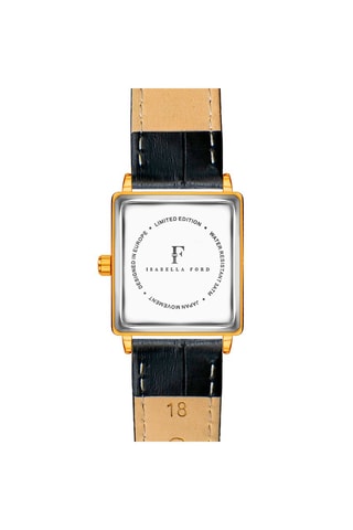 Orologio al quarzo in pelle e diamante Charlotte