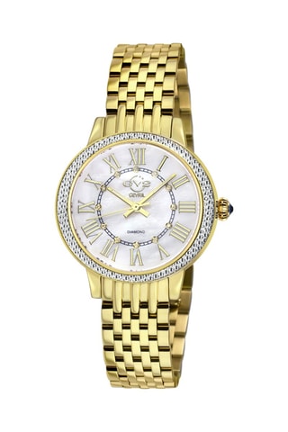 Orologio al quarzo placcato Ion oro giallo, madreperla e diamanti Astor 3
