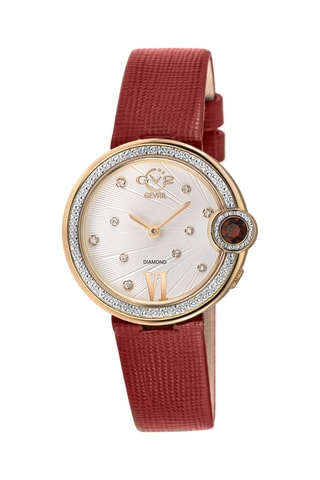 Orologio al quarzo in pelle e diamanti Perugia