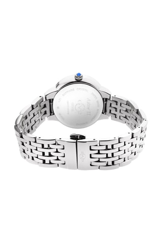 Orologio al quarzo in acciaio, madreperla e diamanti Astor II