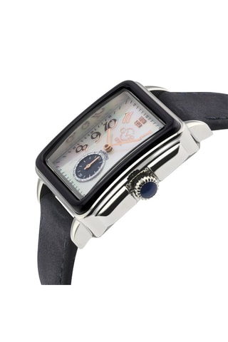 Orologio al quarzo in pelle, madreperla e diamanti Bari - Piccoli secondi