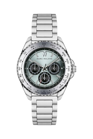 Orologio al quarzo in acciaio - Argentato e blu
