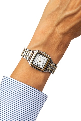 Orologio al quarzo in acciaio - Argentato e dorato