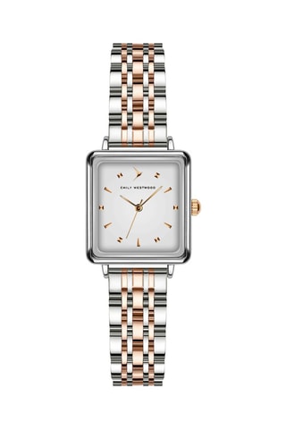 Orologio al quarzo in acciaio - Argentato e dorato rosa - Victoria Walls