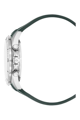 Orologio al quarzo in acciaio - Cronografo - Verde e argentato